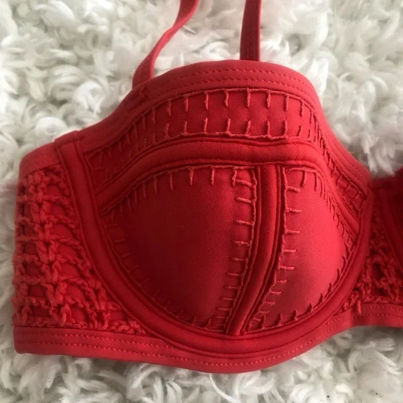 Triangl Piper Red Velvet Bikini Set - Picture 4 of 8